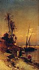 Hermann David Solomon Corrodi At The Water's Edge painting